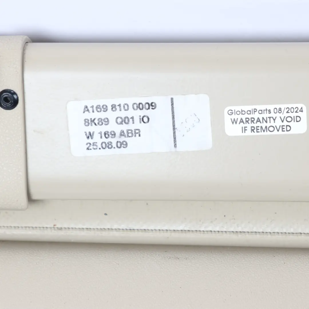 Mercedes W169 Rear Roller Blind Parcel Storage Shelf Beige - SKU A1698100009-2 - Part number A1698100009