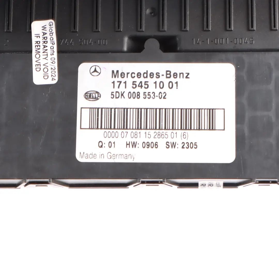 Fuse Box SAM Relay Control Unit Module to Mercedes SLK R171 with Part number A1715451001 Mercedes SLK R171 Fuse Box SAM Relay Control Unit Module - SKU A1715451001-1 - Part number A1715451001