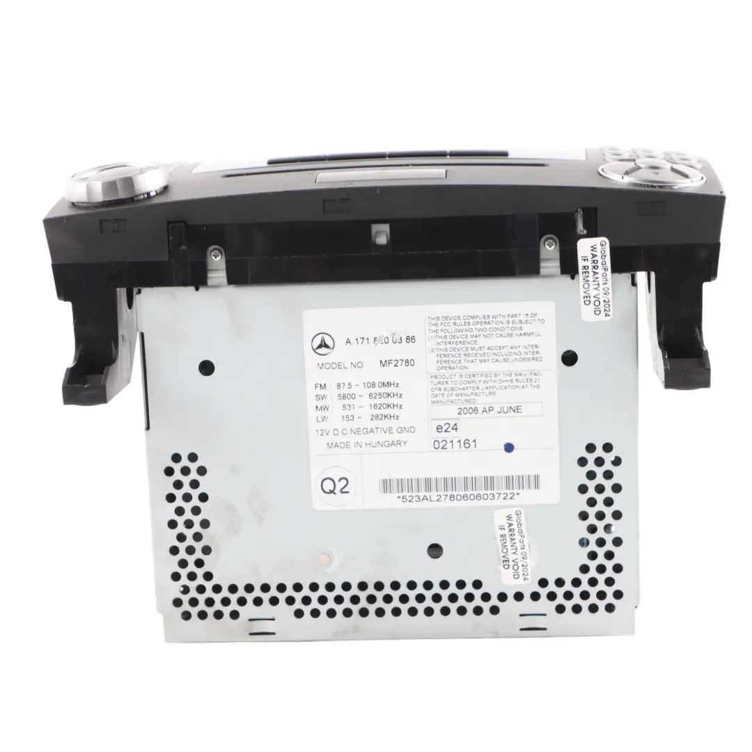 Mercedes SLK R171 Radio Odtwarzacz CD Stereo - SKU A1718200386-1 - Numer Części A1718200386