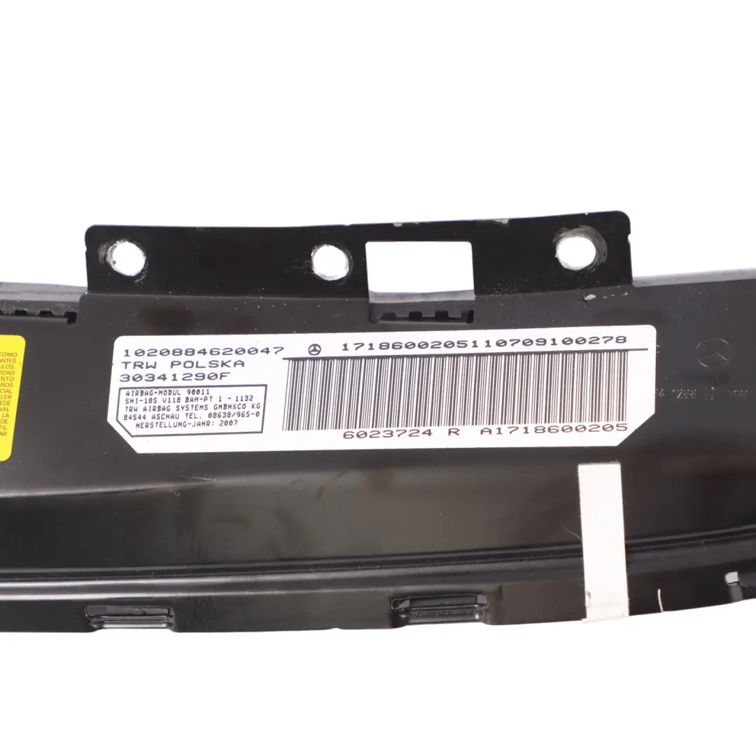 Modulo Aria Lato Passeggero Cruscotto SRS per Mercedes SLK R172 con numero di parte A1718600205 Mercedes SLK R172 Modulo Aria Lato Passeggero Cruscotto SRS - SKU A1718600205 - Numero di parte A1718600205