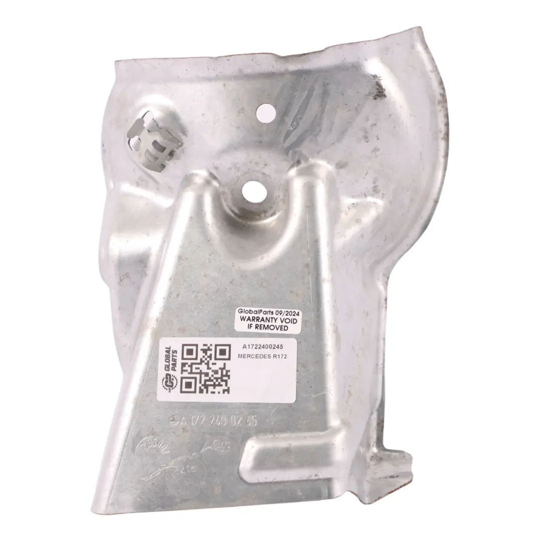 Heat Shield Mercedes R172 Heat Resistant Mounting Plate to Engine with Part number A1722400245 Engine Heat Shield Mercedes R172 Heat Resistant Mounting Plate - SKU A1722400245 - Part number A1722400245