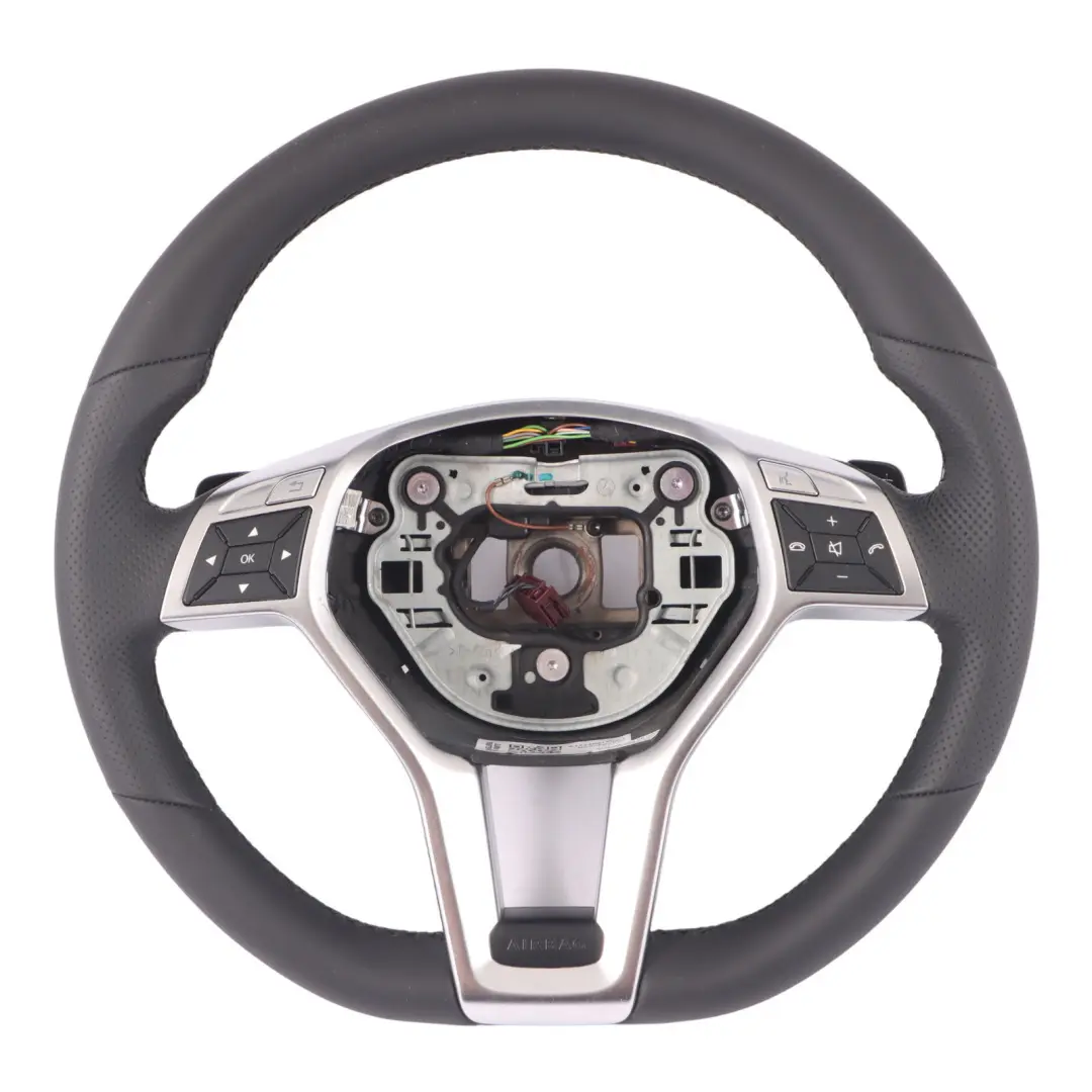 Steering Wheel Mercedes C117 W176 NEW Black Leather Paddle Shift to with Part number A1724601803 Steering Wheel Mercedes C117 W176 NEW Black Leather Paddle Shift - SKU A1724601803-1 - Part number A1724601803