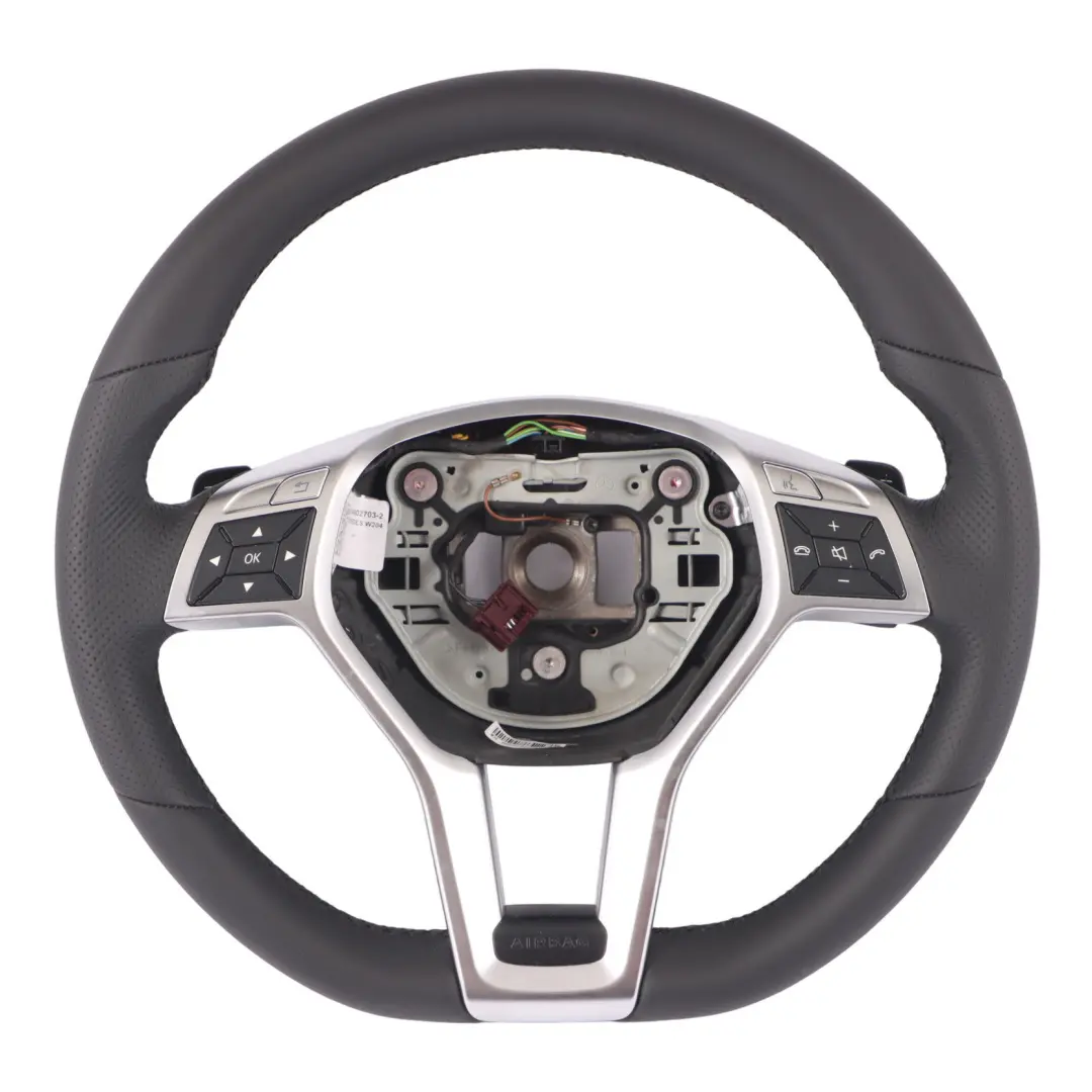  Steering Wheel Mercedes W204 W207 W212 W218 NEW Black Leather Sport Paddle Shift - SKU A1724602703-2 - Part number A1724602703