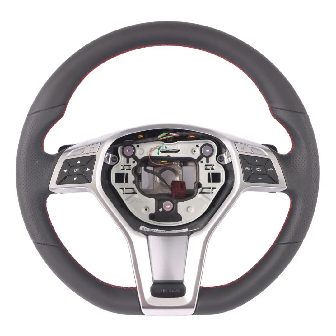 W207 W212 Nuova Pelle Sport Leve del Cambio Fili Rossi per Volante Mercedes W204 con numero di parte A1724602703 Volante Mercedes W204 W207 W212 Nuova Pelle Sport Leve del Cambio Fili Rossi - SKU A1724602703-1 - Numero di parte A1724602703
