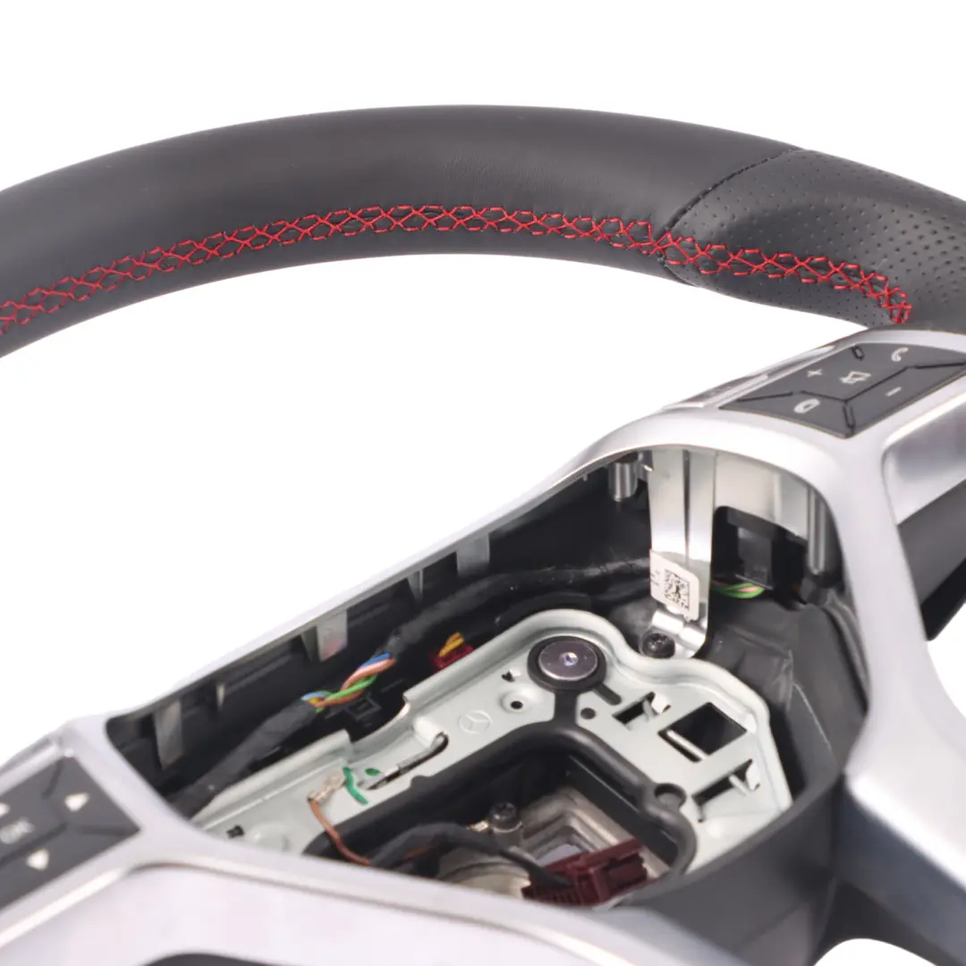 Volante Mercedes W204 W207 W212 Nuova Pelle Sport Leve del Cambio Fili Rossi - SKU A1724602703-1 - Numero di parte A1724602703