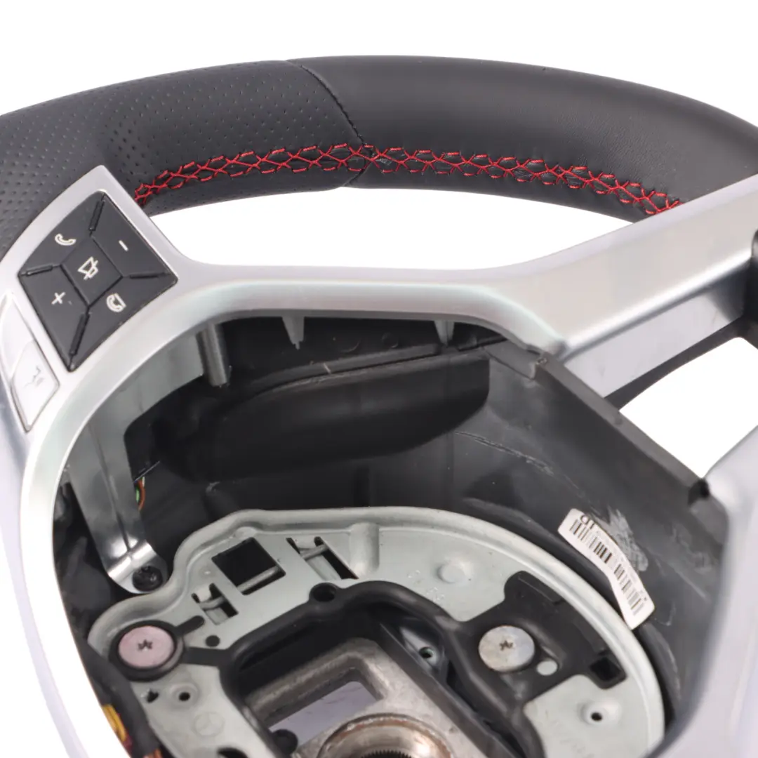  Steering Wheel Mercedes C117 W176 NEW Black Leather Red Threads Paddle Shift - SKU A1724608303-1 - Part number A1724608303