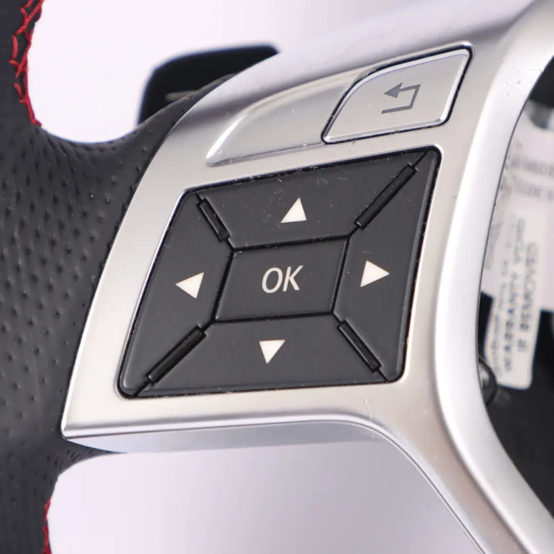  Steering Wheel Mercedes C117 W176 NEW Black Leather Red Threads Paddle Shift - SKU A1724608303-1 - Part number A1724608303