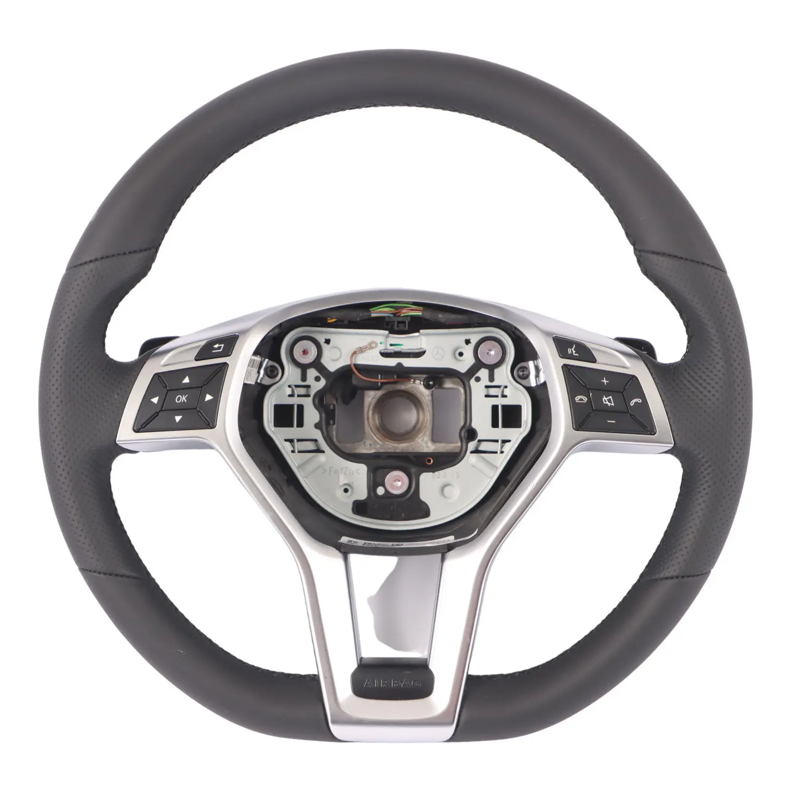 Volante Mercedes C117 W176 NUOVO in Pelle Nera Cambio al Volante A1724608303