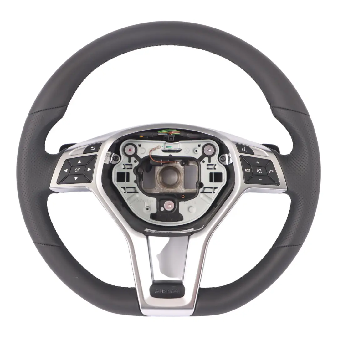  Steering Wheel Mercedes C117 W176 NEW Black Leather Paddle Shift - SKU A1724608303-2 - Part number A1724608303