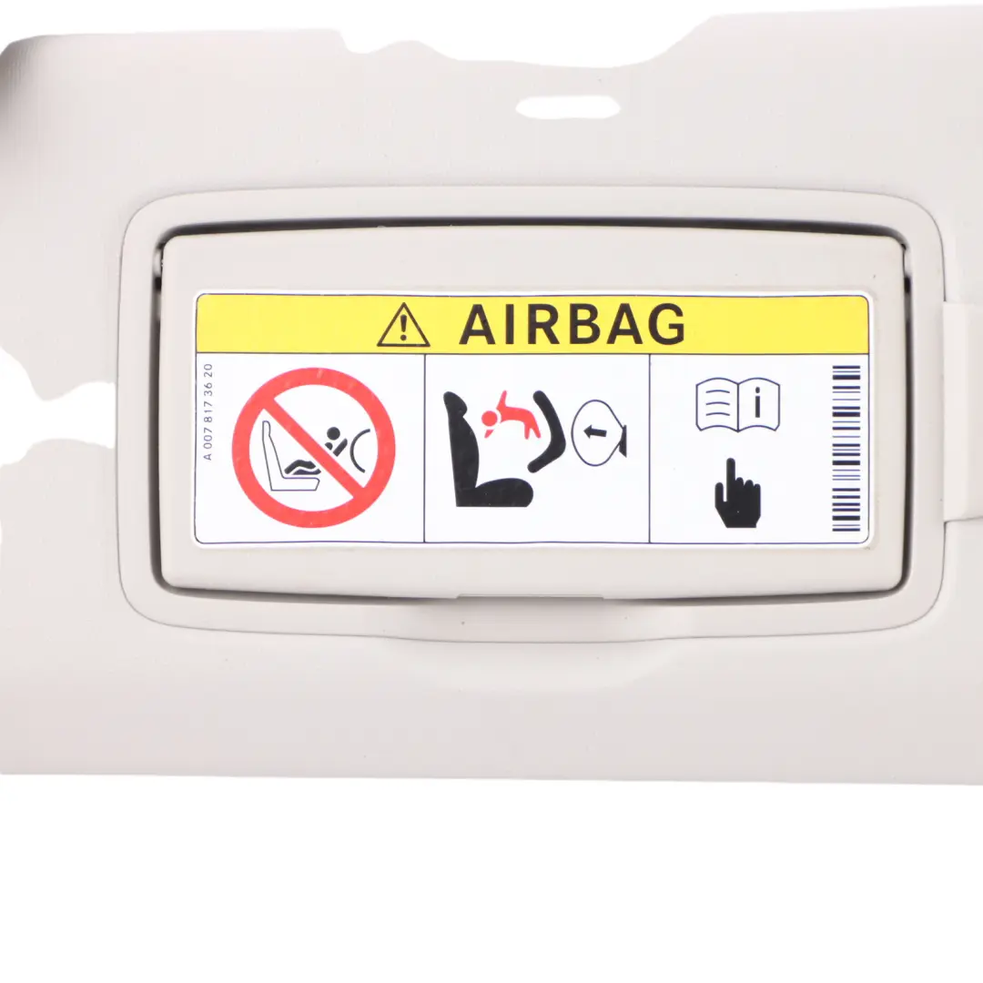 Front Sun Visior Shade Left N/S Mirror Glass to Mercedes W176 with Part number A1768101100 Mercedes W176 Front Sun Visior Shade Left N/S Mirror Glass - SKU A1768101100 - Part number A1768101100