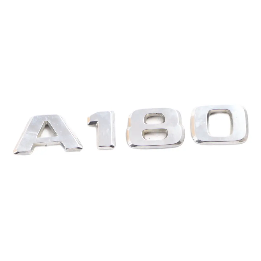 Trunk Tailgate Adhered Emblem Lettering A180 to Mercedes W176 Rear with Part number A1768171400 Mercedes W176 Rear Trunk Tailgate Adhered Emblem Lettering A180 - SKU A1768171400 - Part number A1768171400