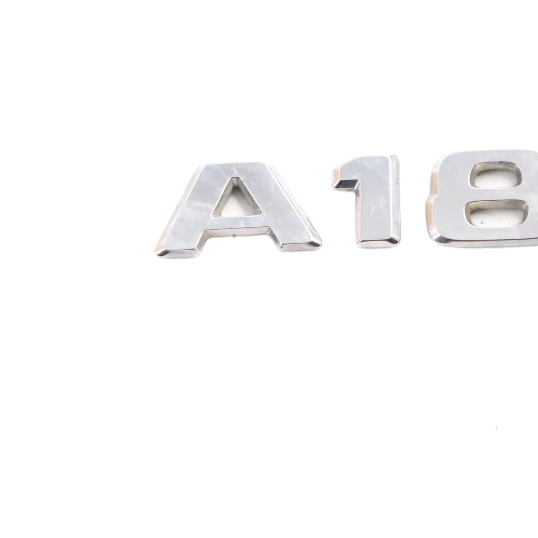 Trunk Tailgate Adhered Emblem Lettering A180 to Mercedes W176 Rear with Part number A1768171400 Mercedes W176 Rear Trunk Tailgate Adhered Emblem Lettering A180 - SKU A1768171400 - Part number A1768171400