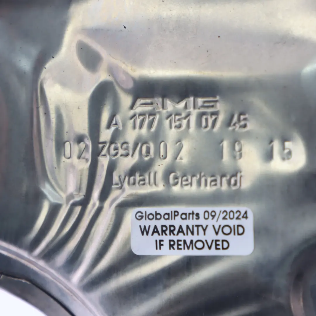 Heat Shield Mercedes W205 X253 AMG Screening Plate Cover Panel to with Part number A1771510745 Heat Shield Mercedes W205 X253 AMG Screening Plate Cover Panel - SKU A1771510745 - Part number A1771510745