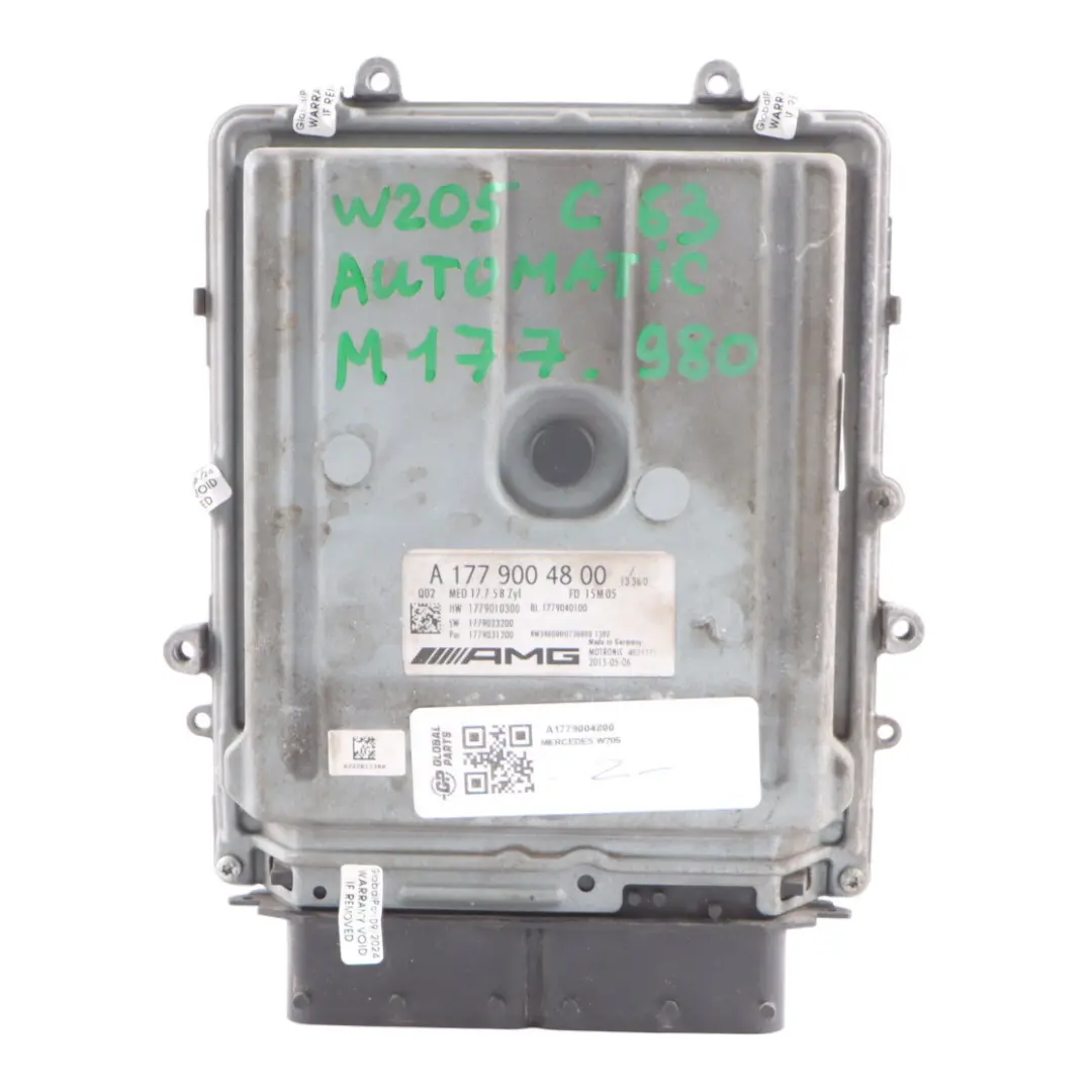 C63 AMG 476HP M177.980 Engine Unit ECU Automatic to Mercedes W205 with Part number A1779004800 Mercedes W205 C63 AMG 476HP M177.980 Engine Unit ECU Automatic - SKU A1779004800 - Part number A1779004800