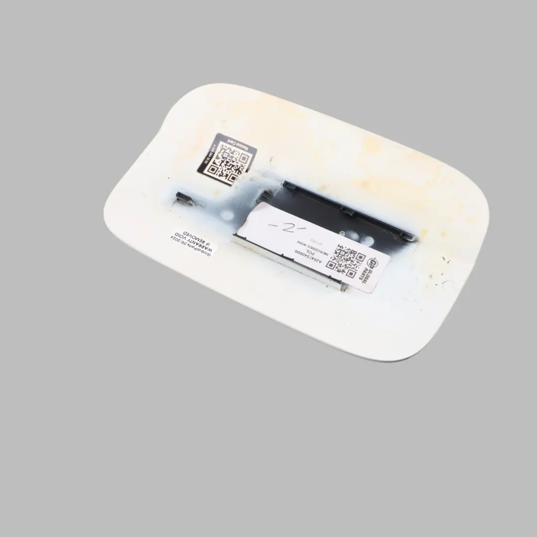 Filler Fill Flap Tank Cap Cover Polar White - 149 to Mercedes W204 Fuel with Part number A2047540009 Mercedes W204 Fuel Filler Fill Flap Tank Cap Cover Polar White - 149 - SKU A2047540009-POL - Part number A2047540009