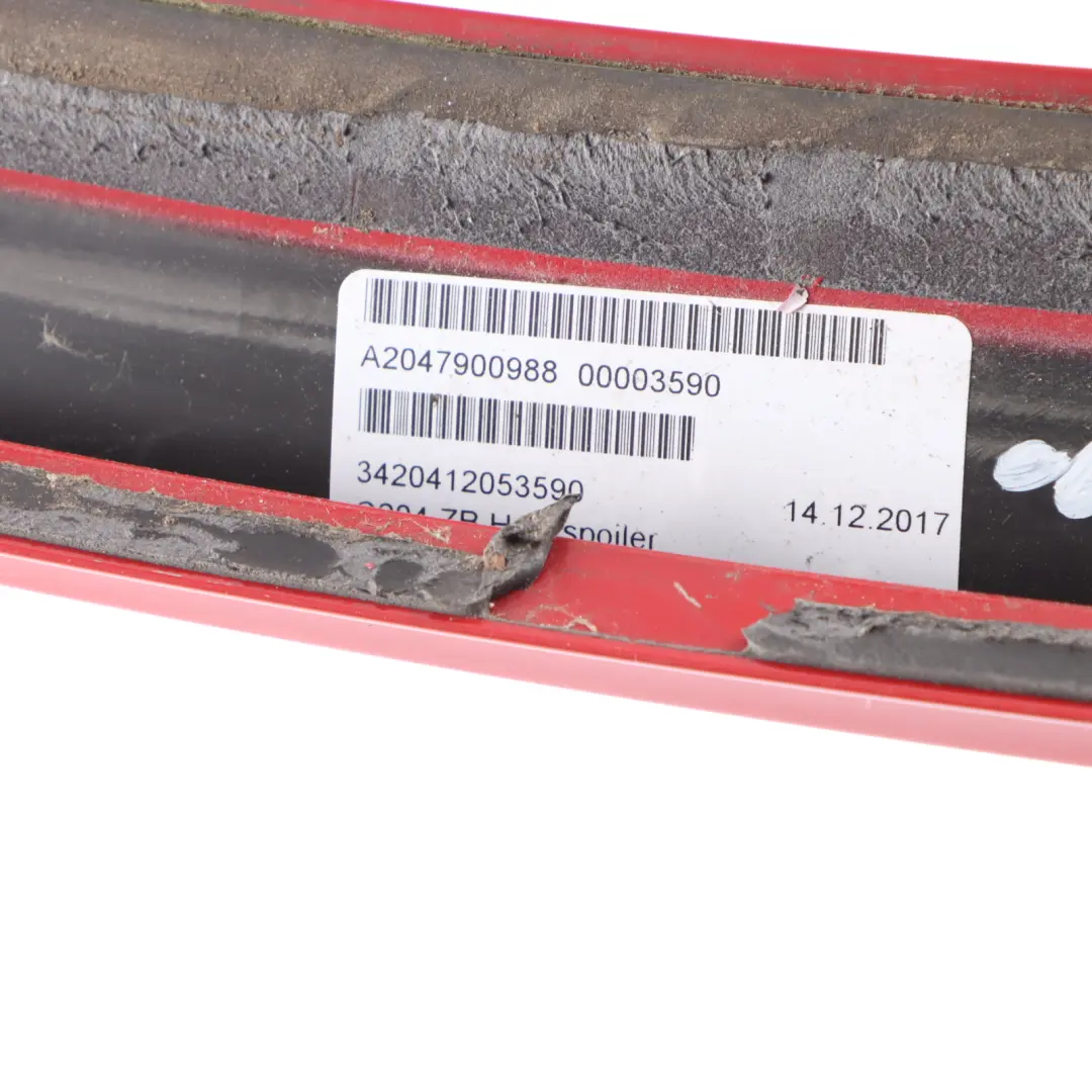 Spoiler AMG Boot Trunk Trim Panel Fire Opal - 590 to Mercedes C204 Coupe Rear with Part number A2047900988 Mercedes C204 Coupe Rear Spoiler AMG Boot Trunk Trim Panel Fire Opal - 590 - SKU A2047900988-FUP - Part number A2047900988