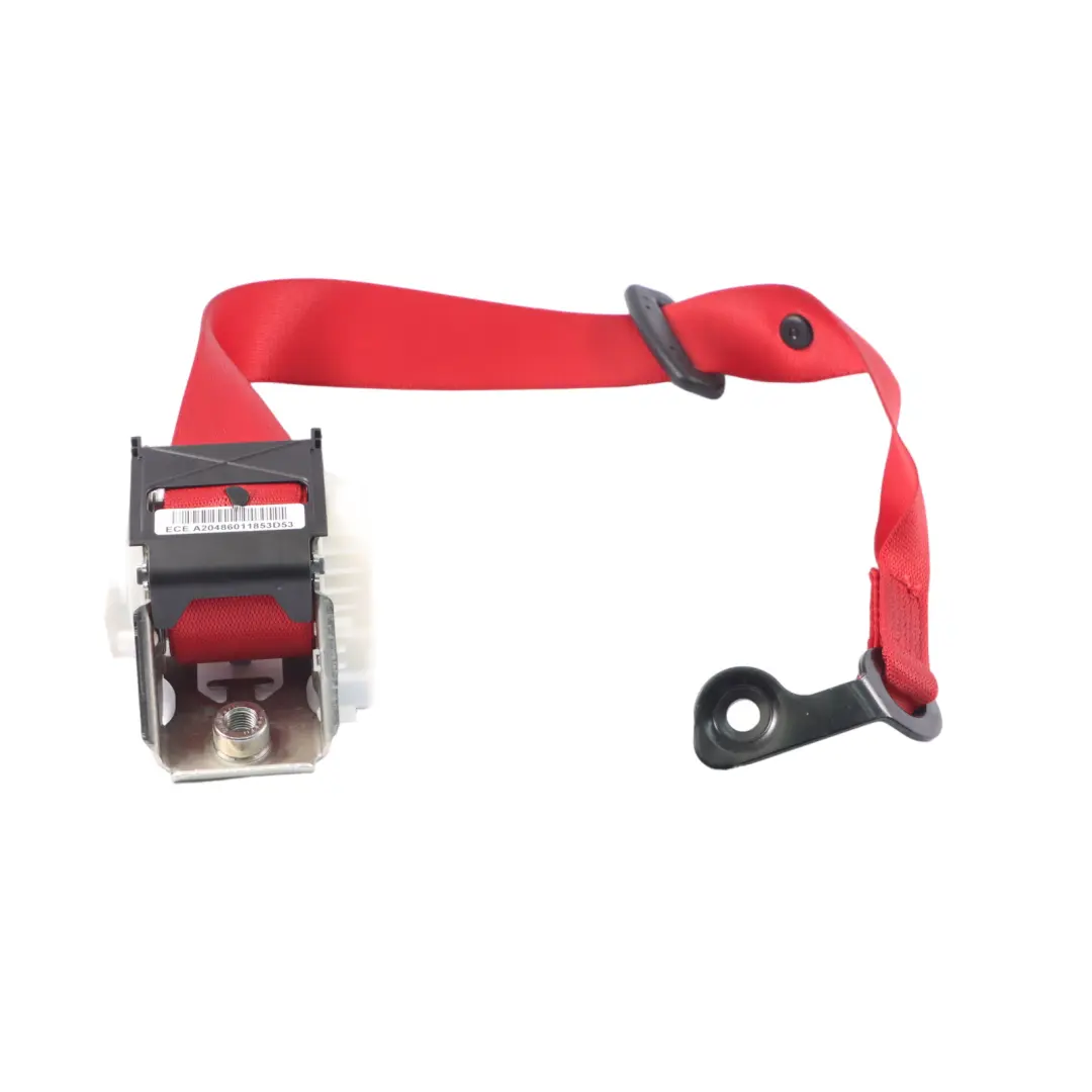 Cinturón de seguridad central trasero Rojo para Mercedes W204 con número de pieza A2048601185 Mercedes W204 Cinturón de seguridad central trasero Rojo - SKU A2048601185 - Número de pieza A2048601185