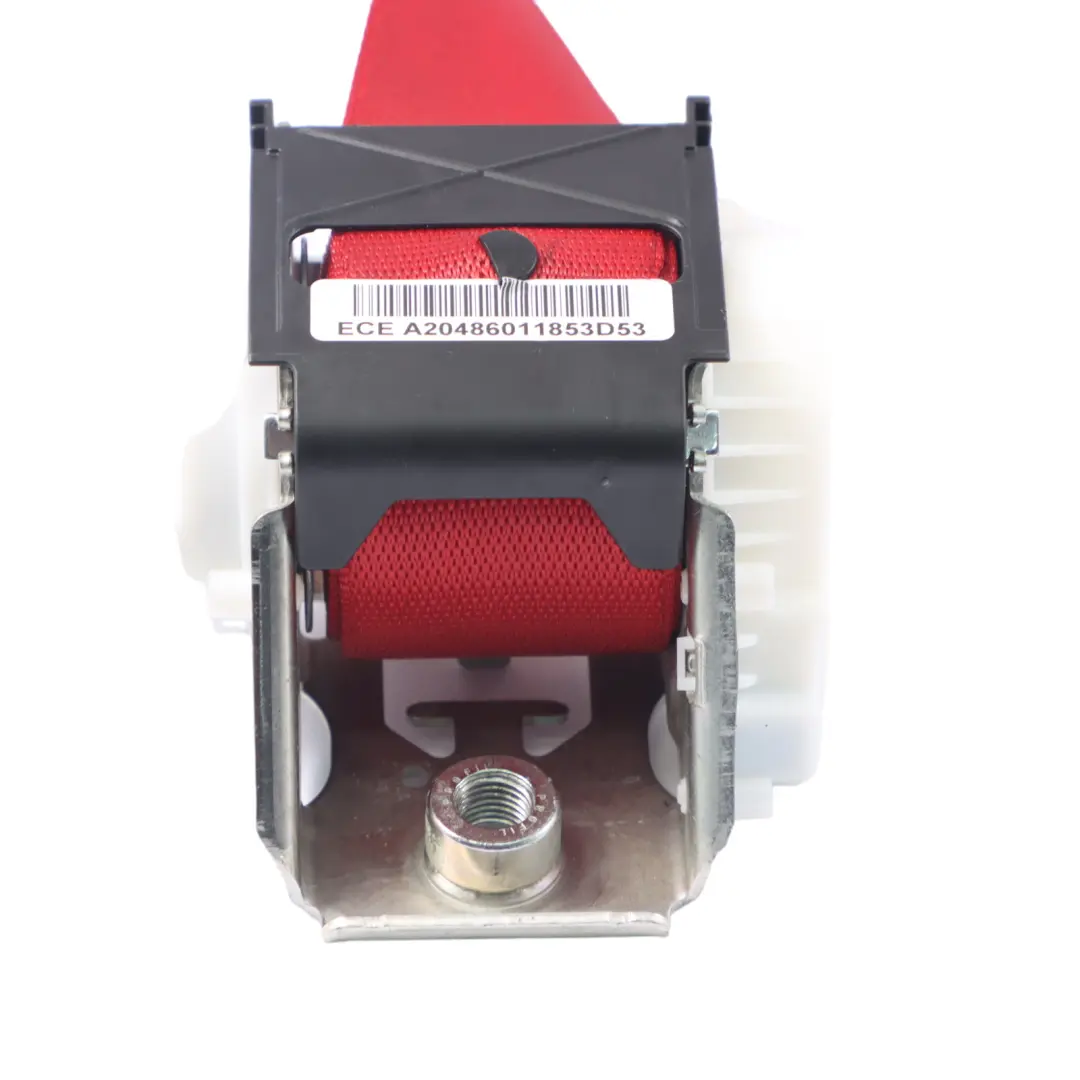 Mercedes W204 Seat Belt Rear Centre Middle Seatbelt Red - SKU A2048601185 - Part number A2048601185