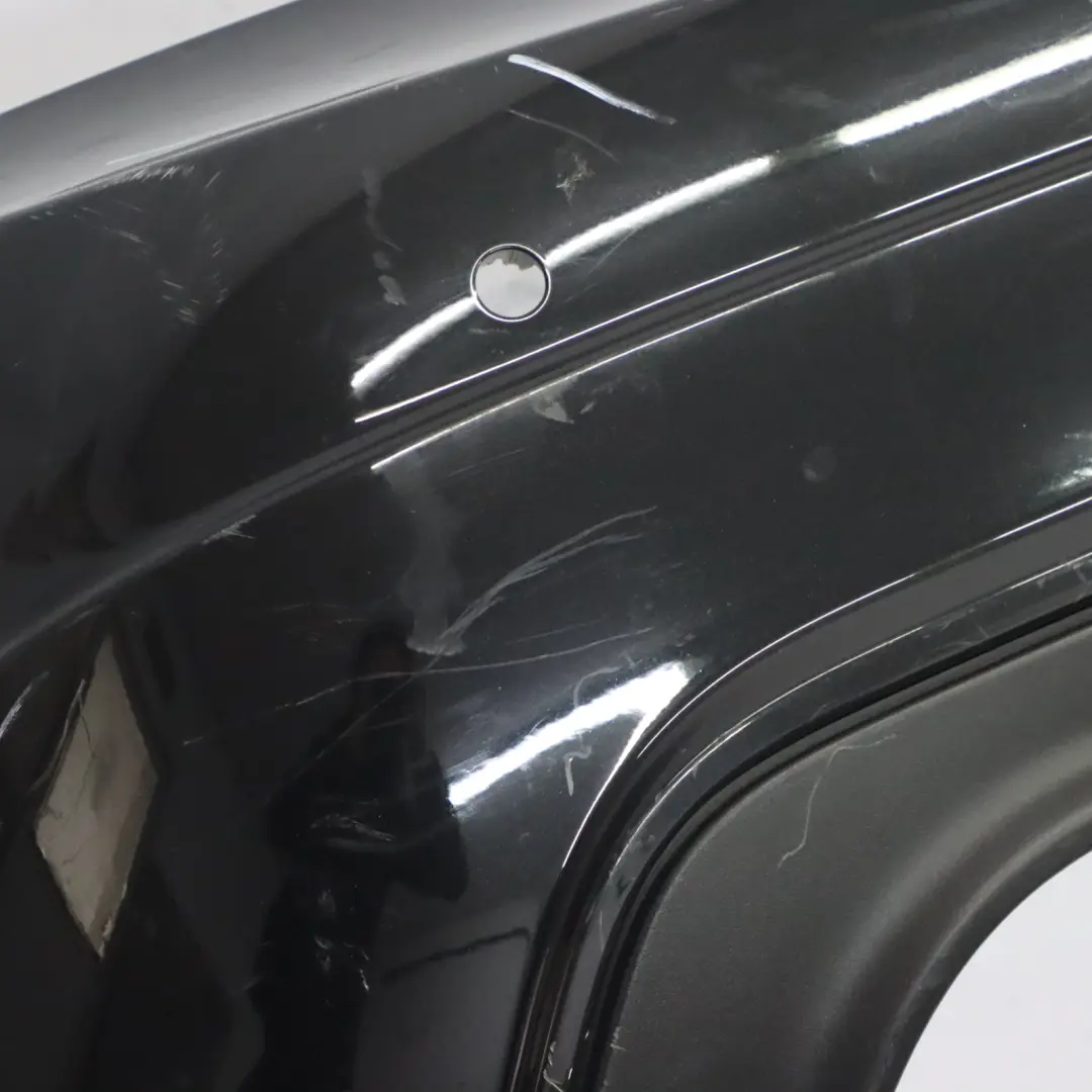 Mercedes W204 Rear Bumper Trim Panel AMG Obsidian Black Metallic - 197 - SKU A2048809347-OB - Part number A2048809347