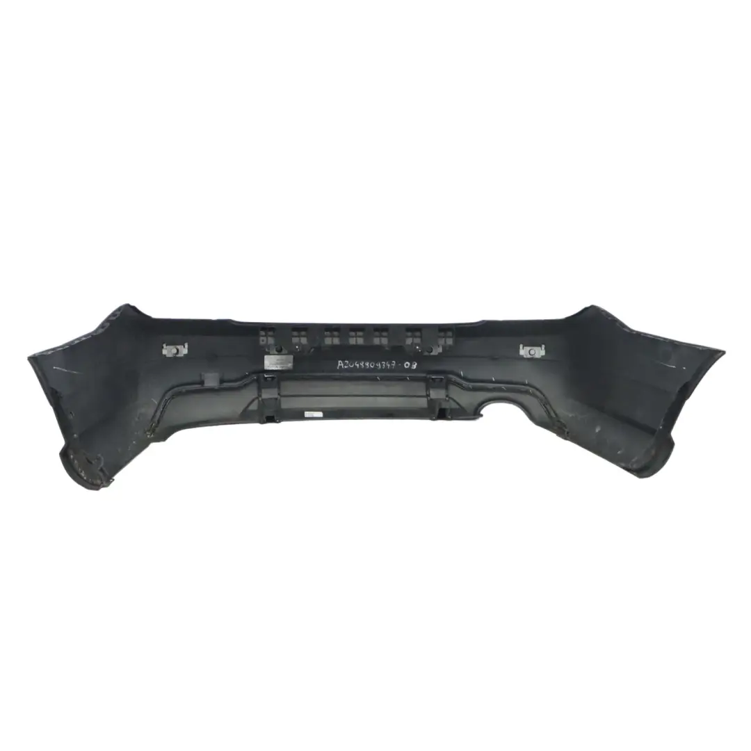 Mercedes W204 Rear Bumper Trim Panel AMG Obsidian Black Metallic - 197 - SKU A2048809347-OB - Part number A2048809347
