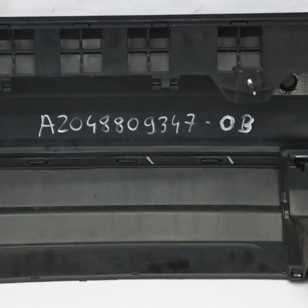 Mercedes W204 Rear Bumper Trim Panel AMG Obsidian Black Metallic - 197 - SKU A2048809347-OB - Part number A2048809347