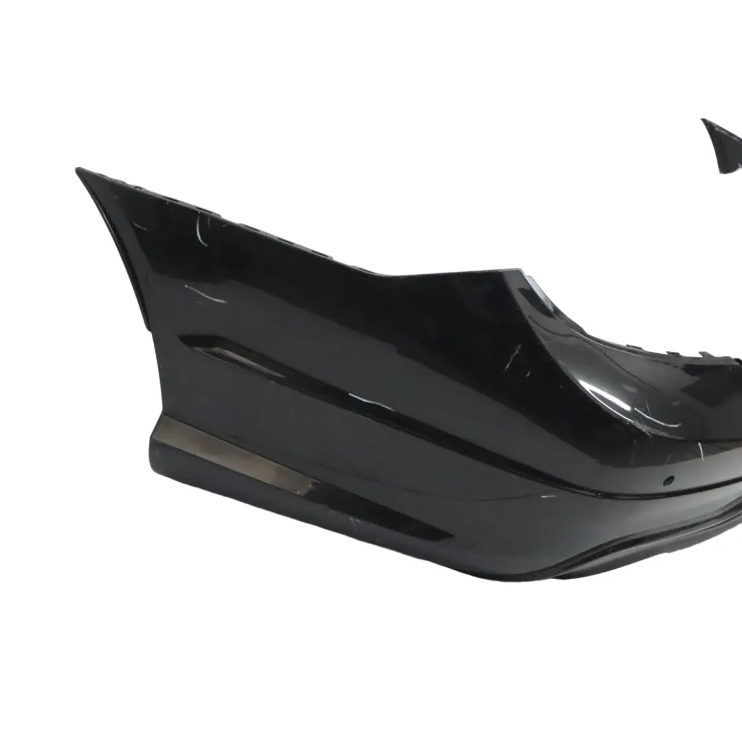 Mercedes W204 Rear Bumper Trim Panel AMG Obsidian Black Metallic - 197 - SKU A2048809347-OB - Part number A2048809347