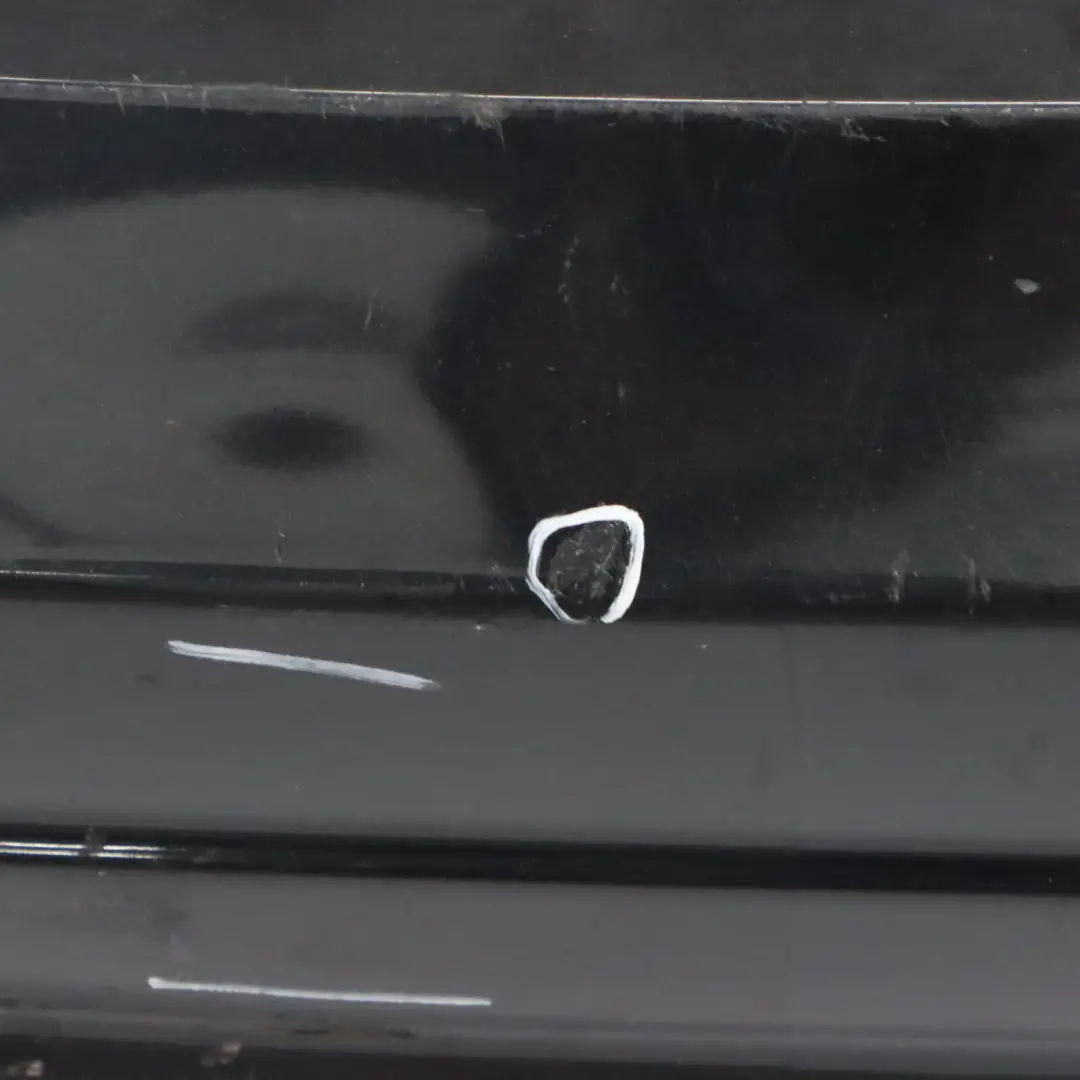 Mercedes W204 Rear Bumper Trim Panel AMG Obsidian Black Metallic - 197 - SKU A2048809347-OB - Part number A2048809347