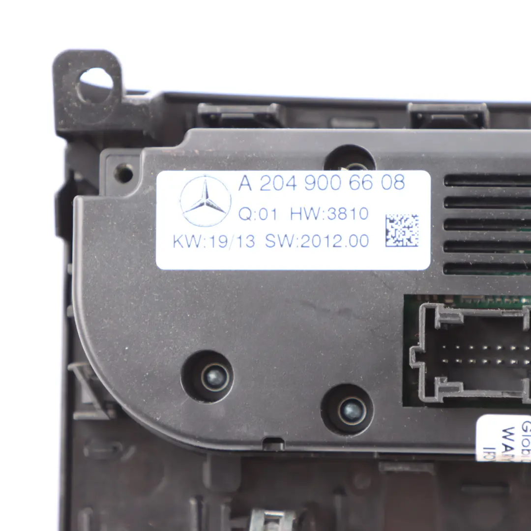 Mercedes W204 Air Conditioning Unit Control Switch Panel Module - SKU A2049006608-3 - Part number A2049006608