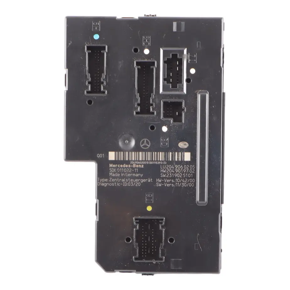 Mercedes W204 Módulo SAM Trasero Caja Fusibles Relé Unidad Control - SKU A2049060205-5 - Número de pieza A2049060205