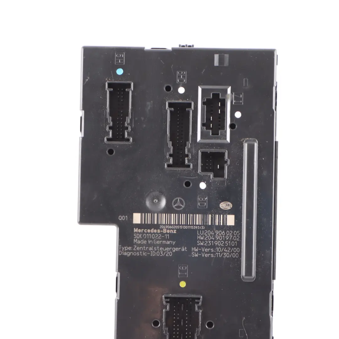 Mercedes W204 Hinten SAM Modul Sicherungskasten Relais Steuergerät - SKU A2049060205-5 - Teilenummer A2049060205