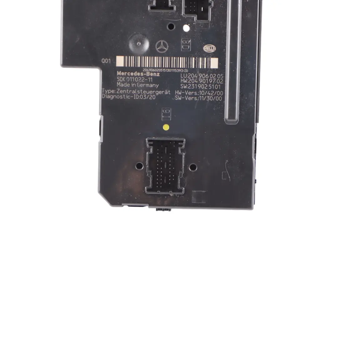 SAM Module Fuse Box Relay Control Unit to Mercedes W204 Rear with Part number A2049060205 Mercedes W204 Rear SAM Module Fuse Box Relay Control Unit - SKU A2049060205-5 - Part number A2049060205