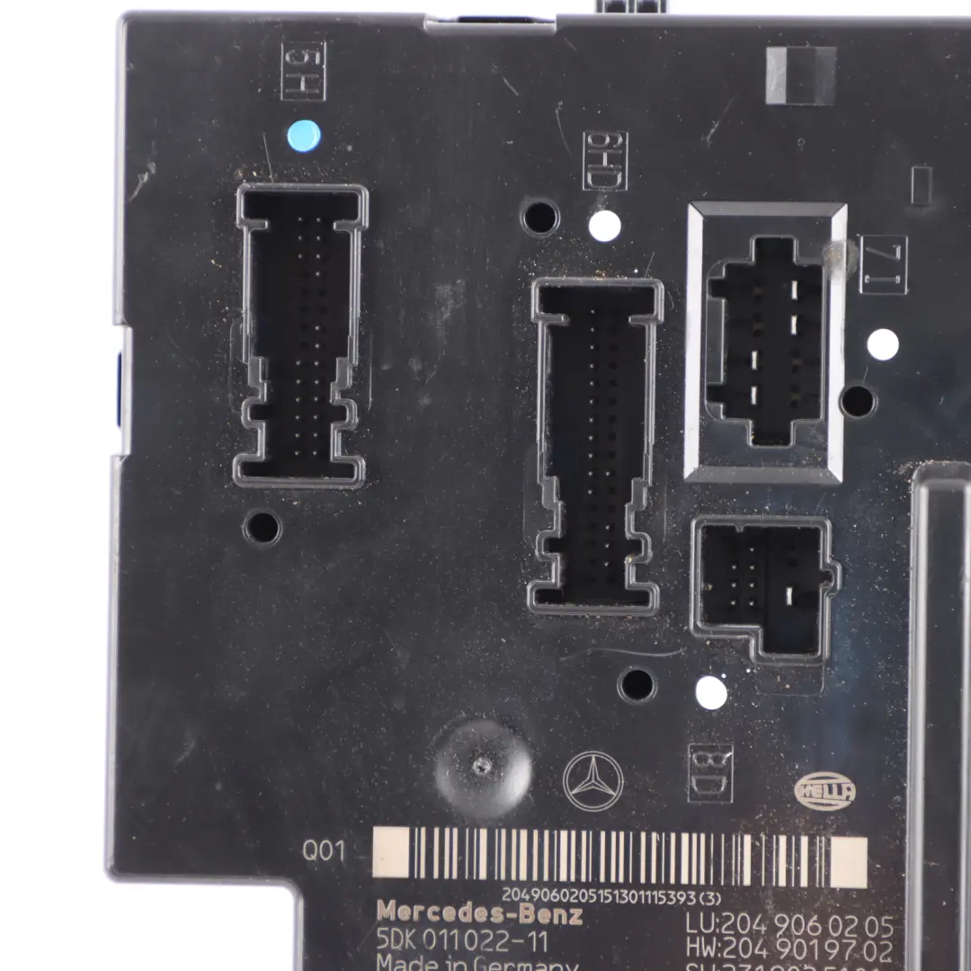 SAM Module Fuse Box Relay Control Unit to Mercedes W204 Rear with Part number A2049060205 Mercedes W204 Rear SAM Module Fuse Box Relay Control Unit - SKU A2049060205-5 - Part number A2049060205