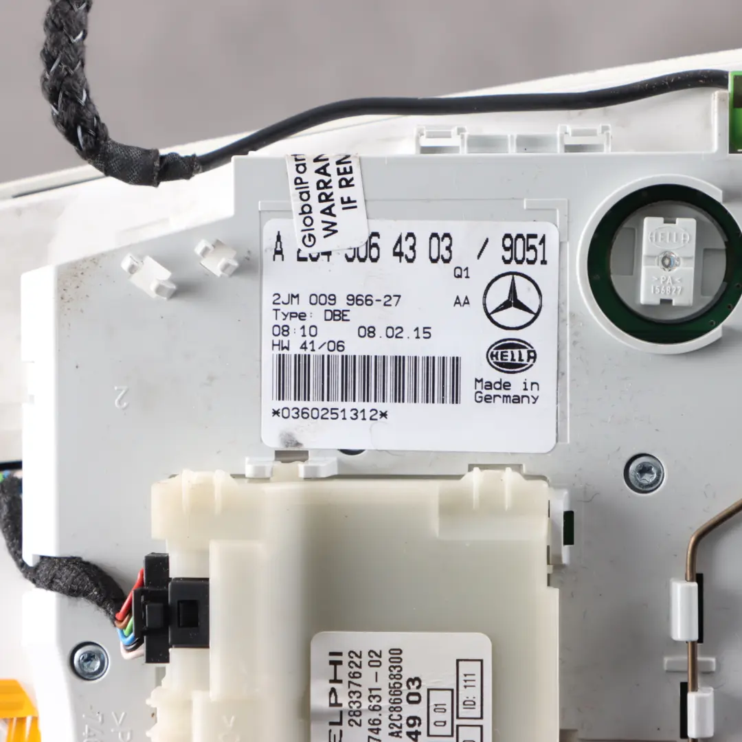  Roof Light Mercedes W204 C207 Interior Lamp Front Panel Switch - SKU A2049064303 - Part number A2049064303