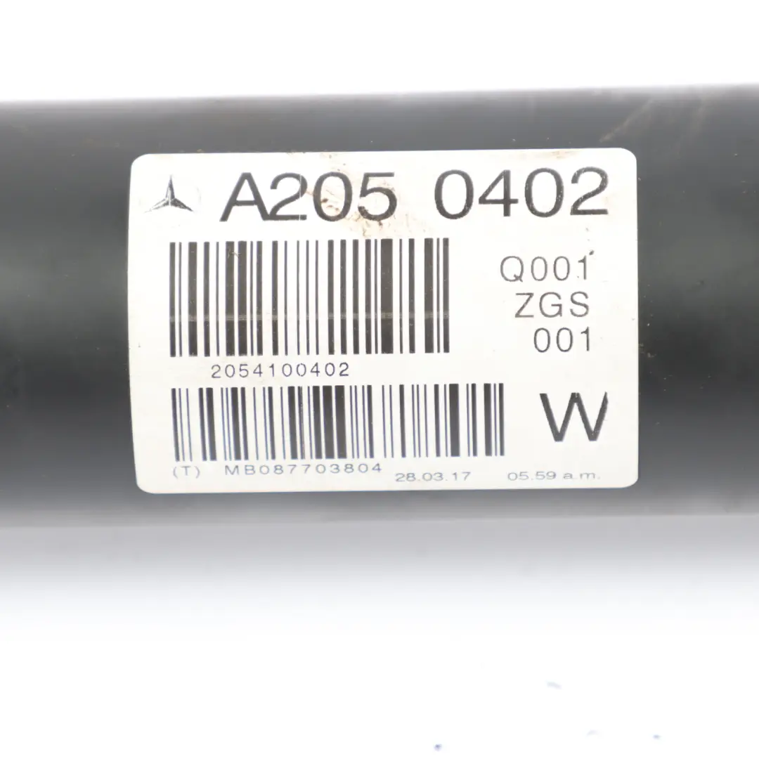 Eje transmisión de hélice de caja cambios automática para Mercedes W205 con número de pieza A2054100402 Mercedes W205 Eje transmisión de hélice de caja cambios automática - SKU A2054100402 - Número de pieza A2054100402
