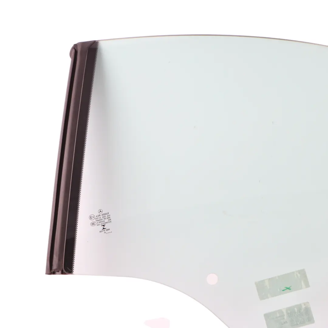 Window Glass Rear Left N/S Green Glazing AS2 to Mercedes A205 with Part number A2056700110 Mercedes A205 Window Glass Rear Left N/S Green Glazing AS2 - SKU A2056700110 - Part number A2056700110