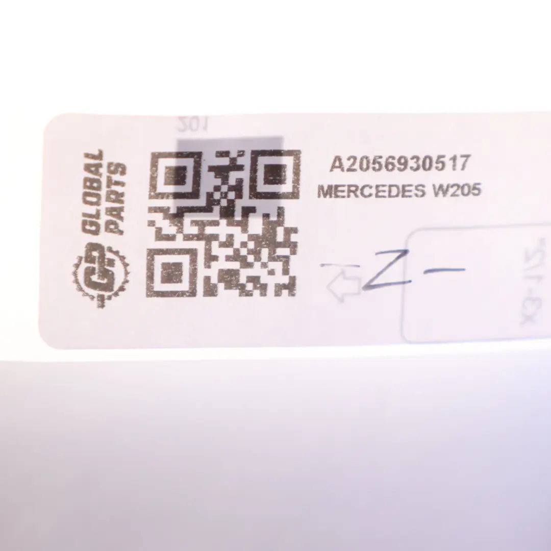 Mercedes W205 Panel Embellecedor Central De La Bandeja Trasera Negro - SKU A2056930517 - Número de pieza A2056930517