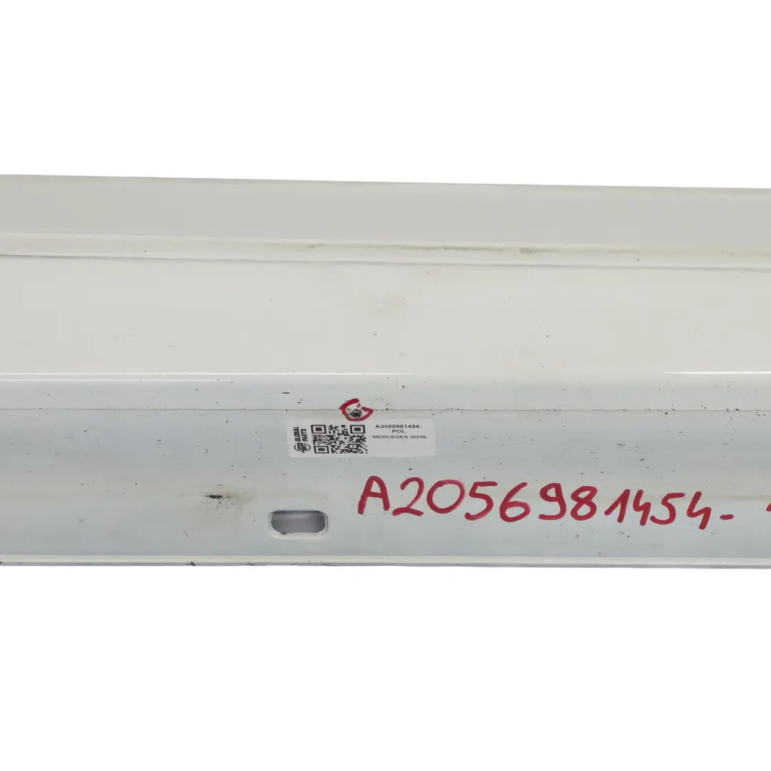 Mercedes W205 Side Skirt Right O/S Door Sill Covering Polar White - 149 - SKU A2056981454-POL - Part number A2056981454