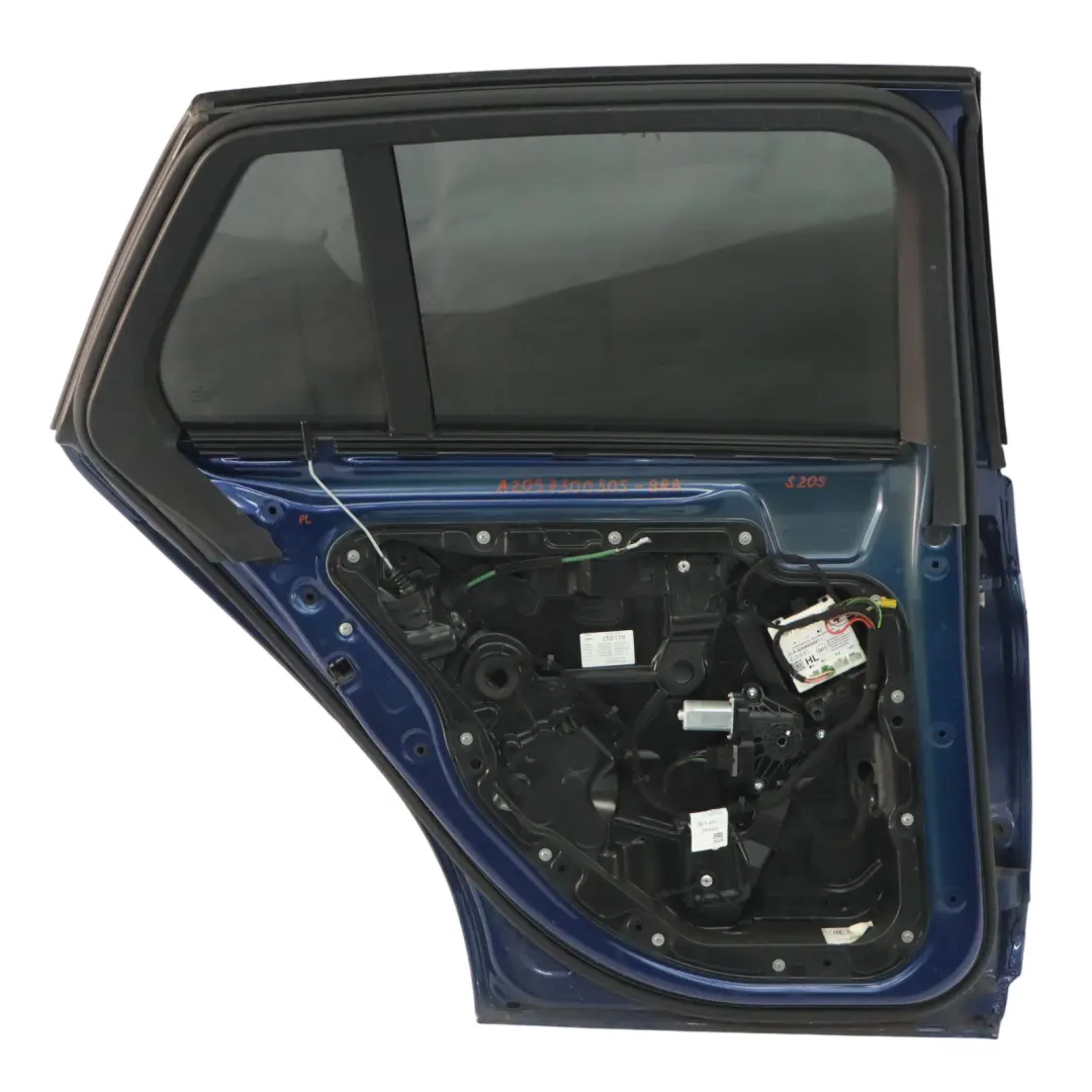 Tür Hinten Links Brillantblau Blau Metallic - 896 für Mercedes S205 mit Teilenummer A2057300305 Mercedes S205 Tür Hinten Links Brillantblau Blau Metallic - 896 - SKU A2057300305-BRB - Teilenummer A2057300305