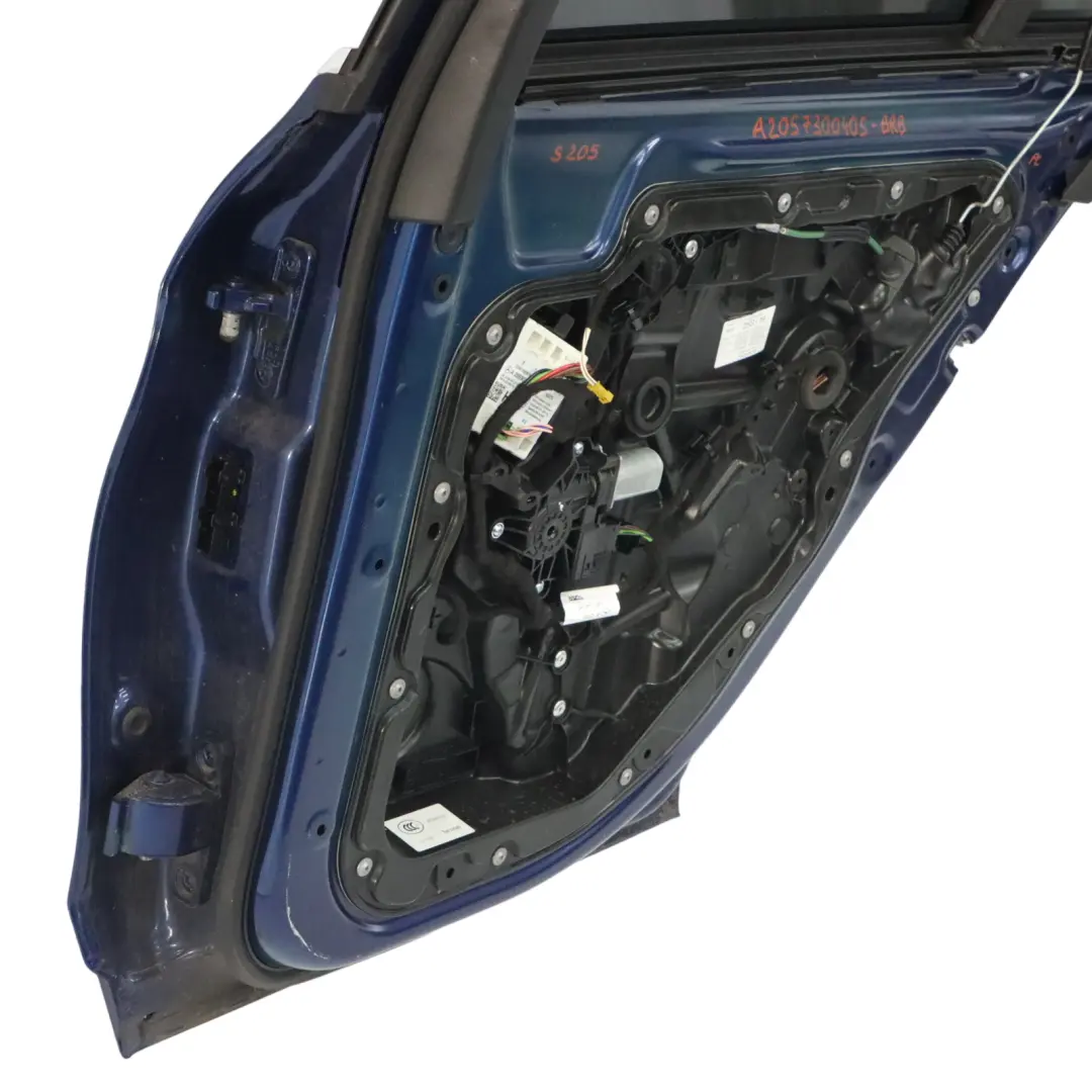 Mercedes S205 Tür Hinten Rechts Brillantblau Blau Metallic - 896 - SKU A2057300405-BRB - Teilenummer A2057300405