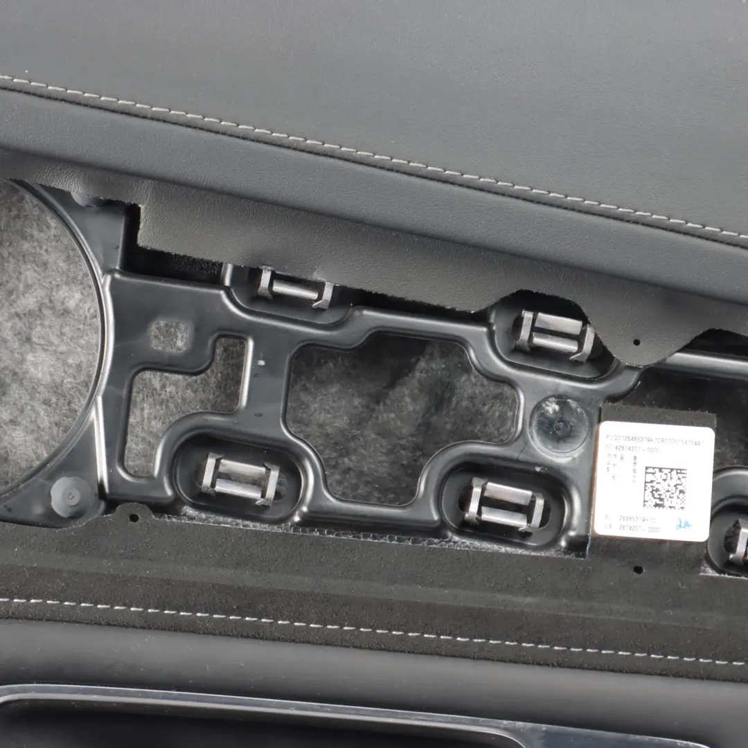 Mercedes W205 Door Card Cover Rear Right O/S Trim Panel Black Leather - SKU A2057302002 - Part number A2057302002