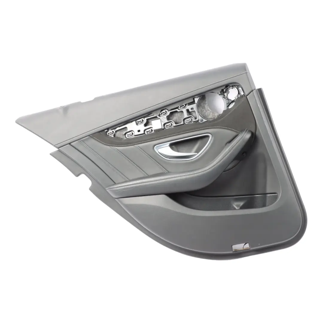 Mercedes W205 Door Card Cover Rear Left N/S Trim Panel Black Leather - SKU A2057302102 - Part number A2057302102