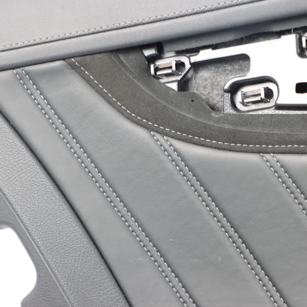 Mercedes W205 Door Card Cover Rear Left N/S Trim Panel Black Leather - SKU A2057302102 - Part number A2057302102