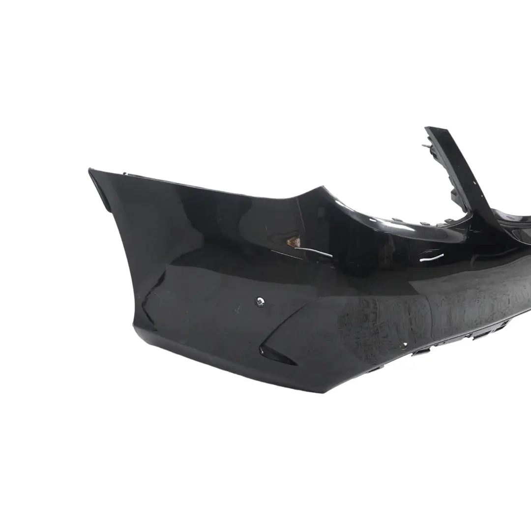 Bumper Rear Trim Panel AMG Obsidian Black Metallic - 197 to Mercedes W205 with Part number A2058856038 Mercedes W205 Bumper Rear Trim Panel AMG Obsidian Black Metallic - 197 - SKU A2058856038-OB - Part number A2058856038