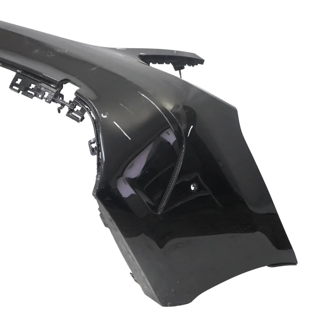 Bumper Rear Trim Panel AMG Obsidian Black Metallic - 197 to Mercedes W205 with Part number A2058856038 Mercedes W205 Bumper Rear Trim Panel AMG Obsidian Black Metallic - 197 - SKU A2058856038-OB - Part number A2058856038