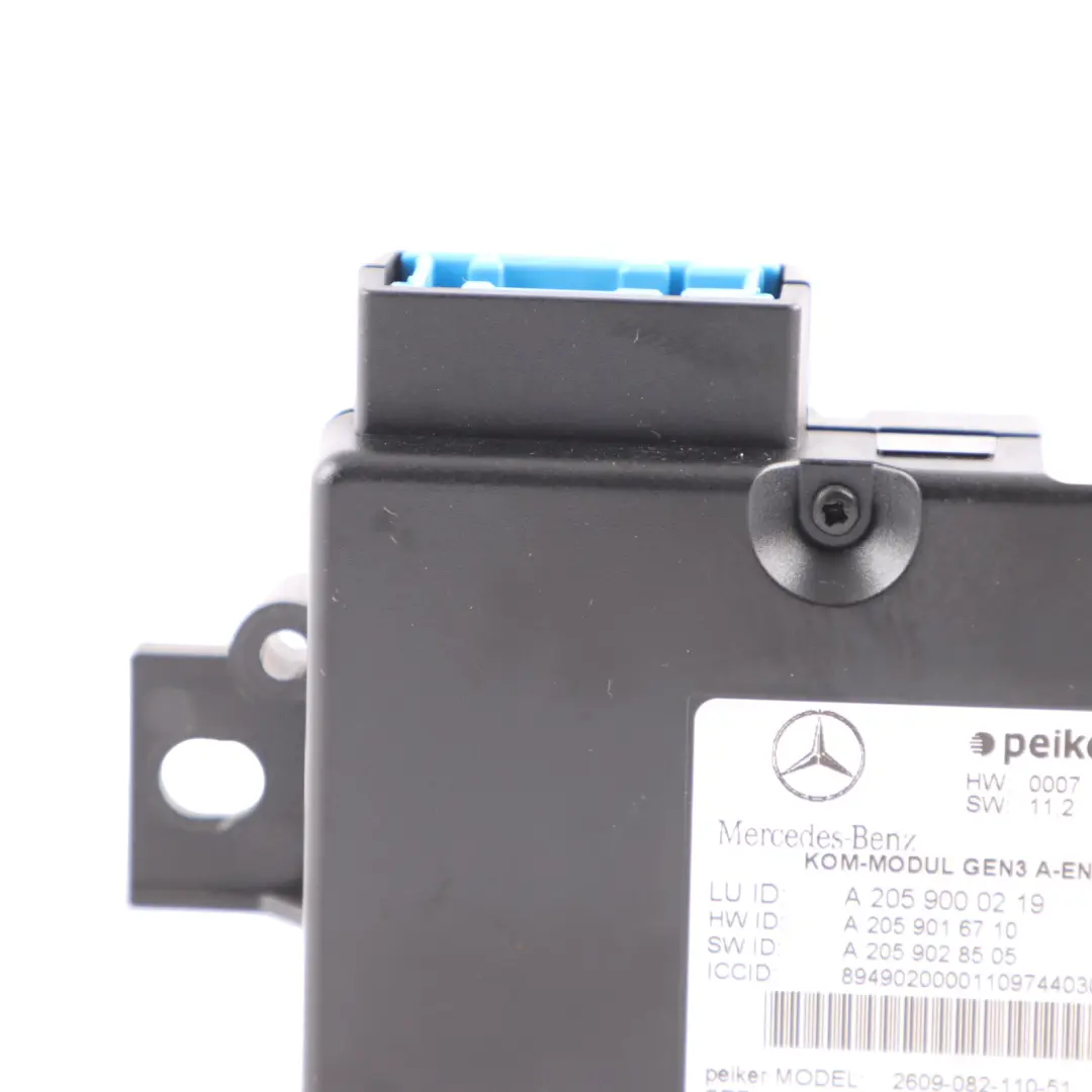 Telematics Module Communication Control Unit to Mercedes C117 W176 W205 with Part number A2059000219 Mercedes C117 W176 W205 Telematics Module Communication Control Unit - SKU A2059000219 - Part number A2059000219