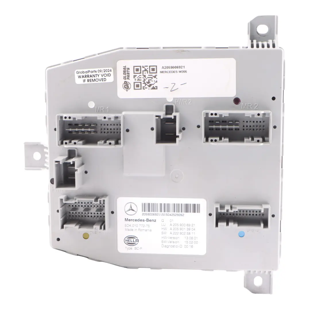 SAM Module Mercedes W205 GLC X253 Front Body Comfort Control Unit to with Part number A2059006921 SAM Module Mercedes W205 GLC X253 Front Body Comfort Control Unit - SKU A2059006921 - Part number A2059006921