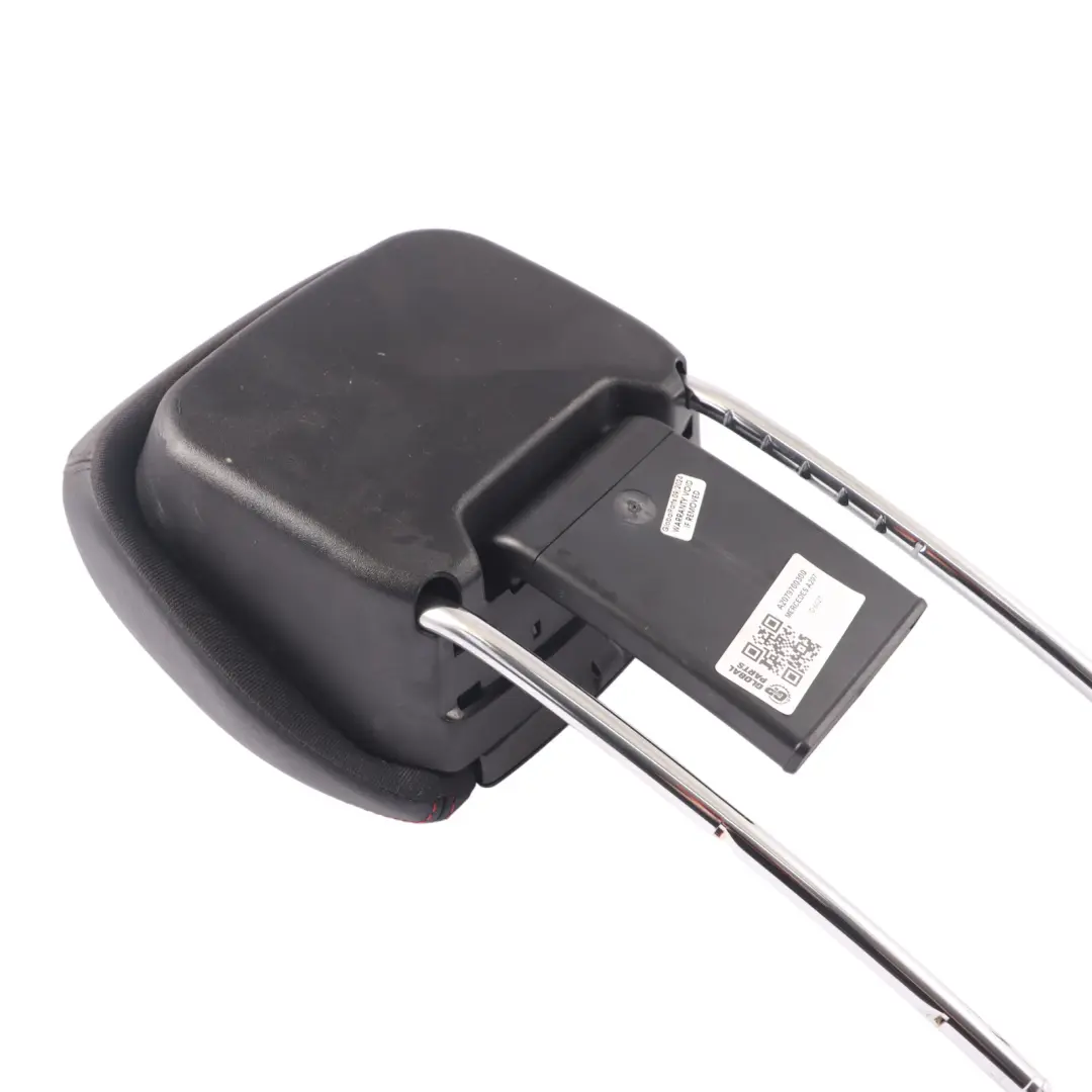Mercedes W207 Seat Headrest Heated Front Right O/S Black Leather Red Seam AMG - SKU A2079700300 - Part number A2079700300