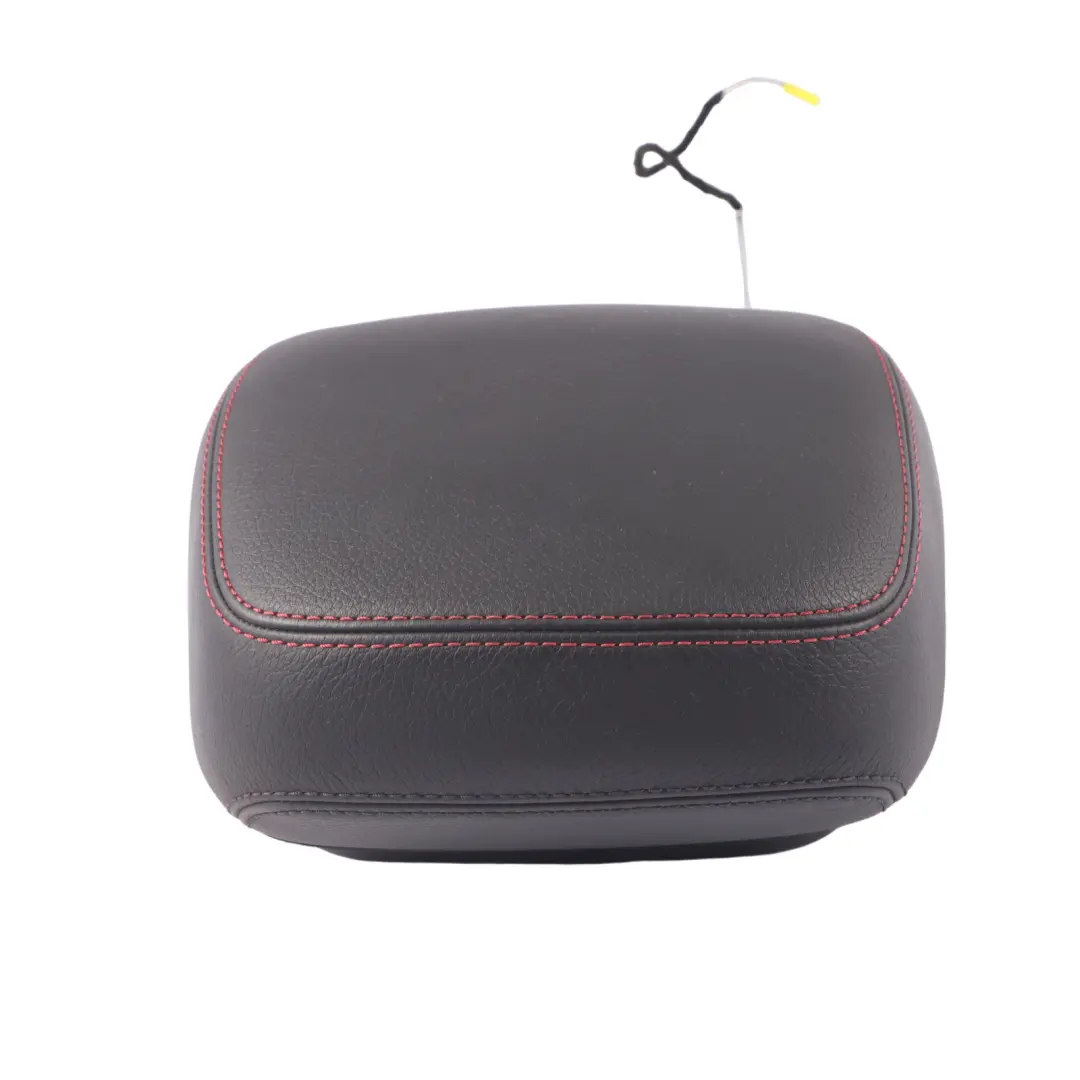 Mercedes W207 Seat Headrest Heated Front Right O/S Black Leather Red Seam AMG - SKU A2079700300 - Part number A2079700300