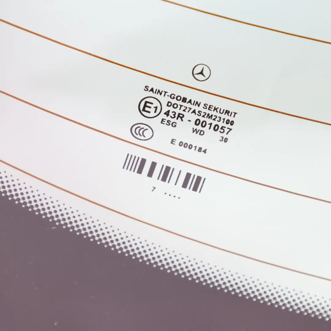 Mercedes C209 Szyba Tylna AS2 Zielona - SKU A2096700080 - Numer Części A2096700080