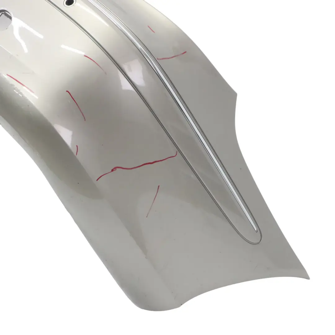 Bumper Trim Panel Covering Cubanite Silver Metallic - 723 to Mercedes W209 Rear with Part number A2098800040 Mercedes W209 Rear Bumper Trim Panel Covering Cubanite Silver Metallic - 723 - SKU A2098800040-CS - Part number A2098800040